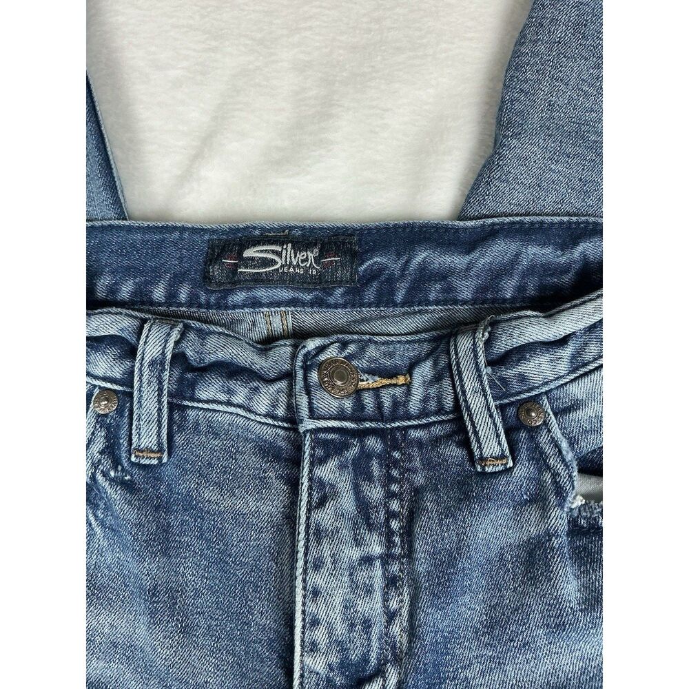 Silver Jeans Co. Women’s W27 L27 Vintage Ankle Straight Distressed Frayed Hem